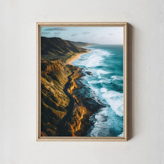 Great Ocean Road Wall Art Print Australia Coastal Photography Beach Cliff Landscape Highway Decor Travel Gift Surf Coast