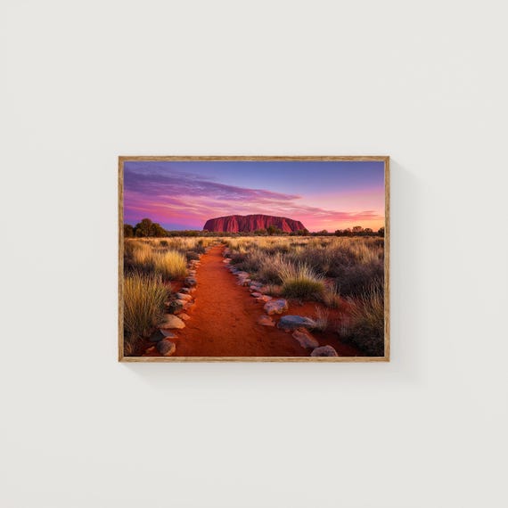 Uluru Sunset Art Print Australian Outback Landscape Photography