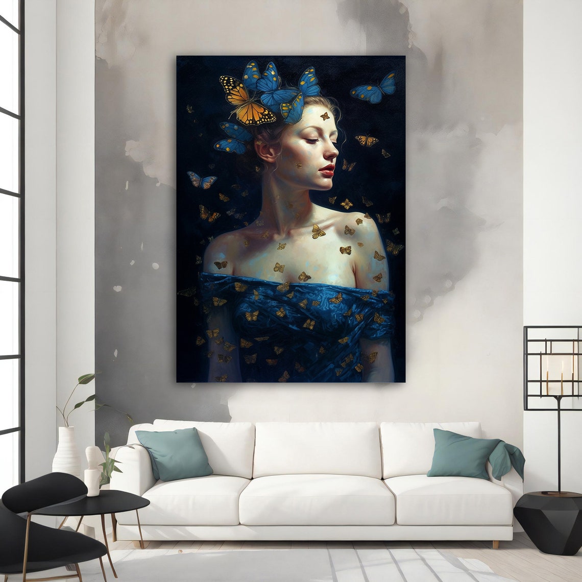 Butterfly Woman Modern Modern Painting Wall Art Modern Abstract Art Art Decor For Gift - Image 3
