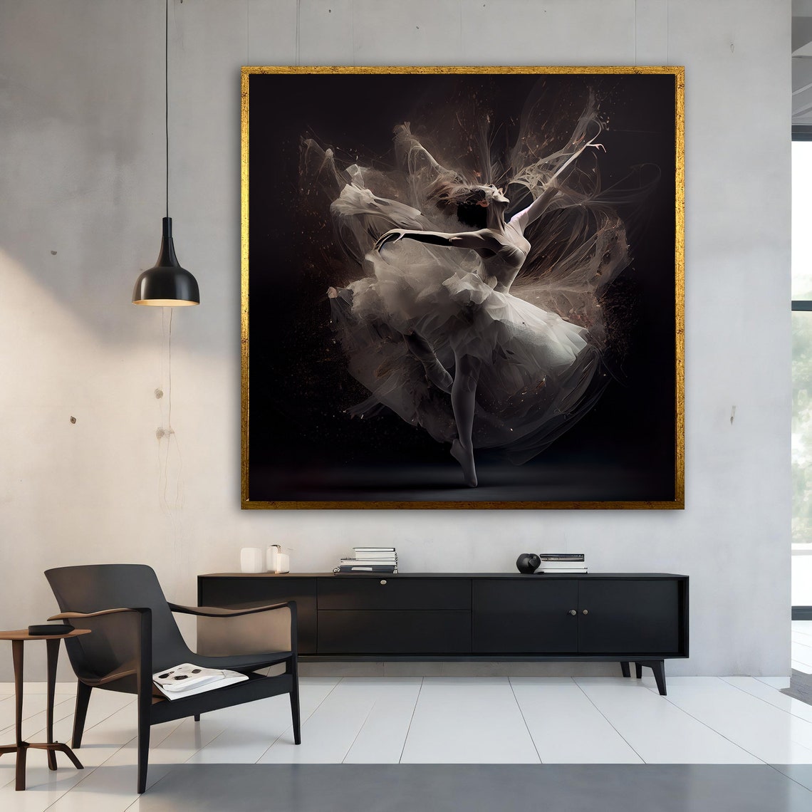 Ballerina Girl Painting Ballerina Print Art Beautiful Woman Dancer Wall Art Dance Painting Ballerina Print - Image 3