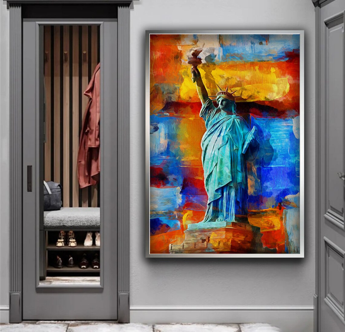 Statue of Liberty Colorful Pop Art New York City Icon Wall Poster - Image 5