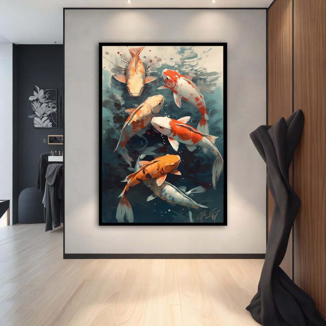 Fish Painting Fish Poster Fish Wall Art Fish Art Home Decor Animal Wall Art Wall Decor Modern - Image 2