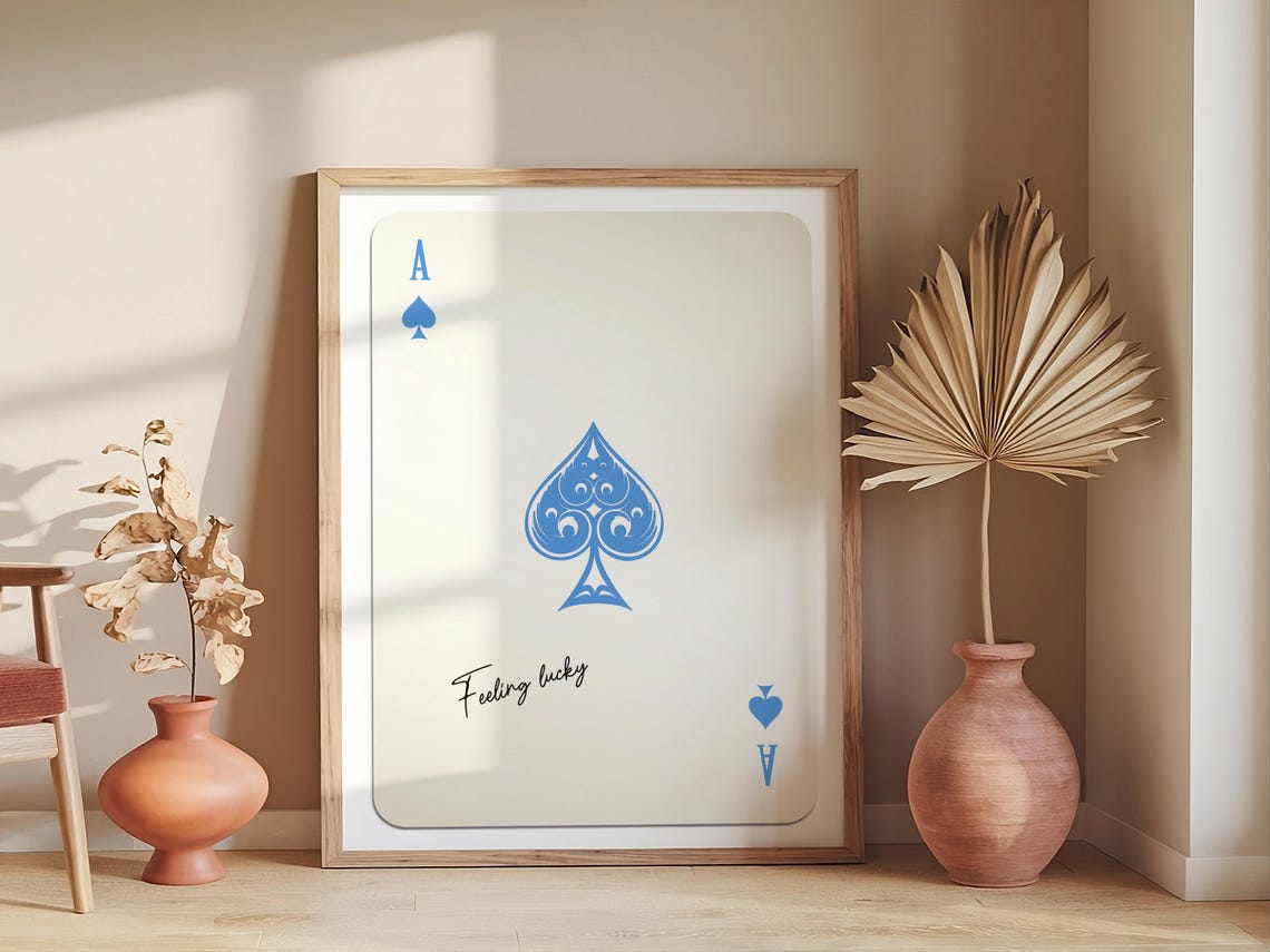 Red Bold Ace Of Spades Card Quote About Playing Your Hand Poster - Image 4