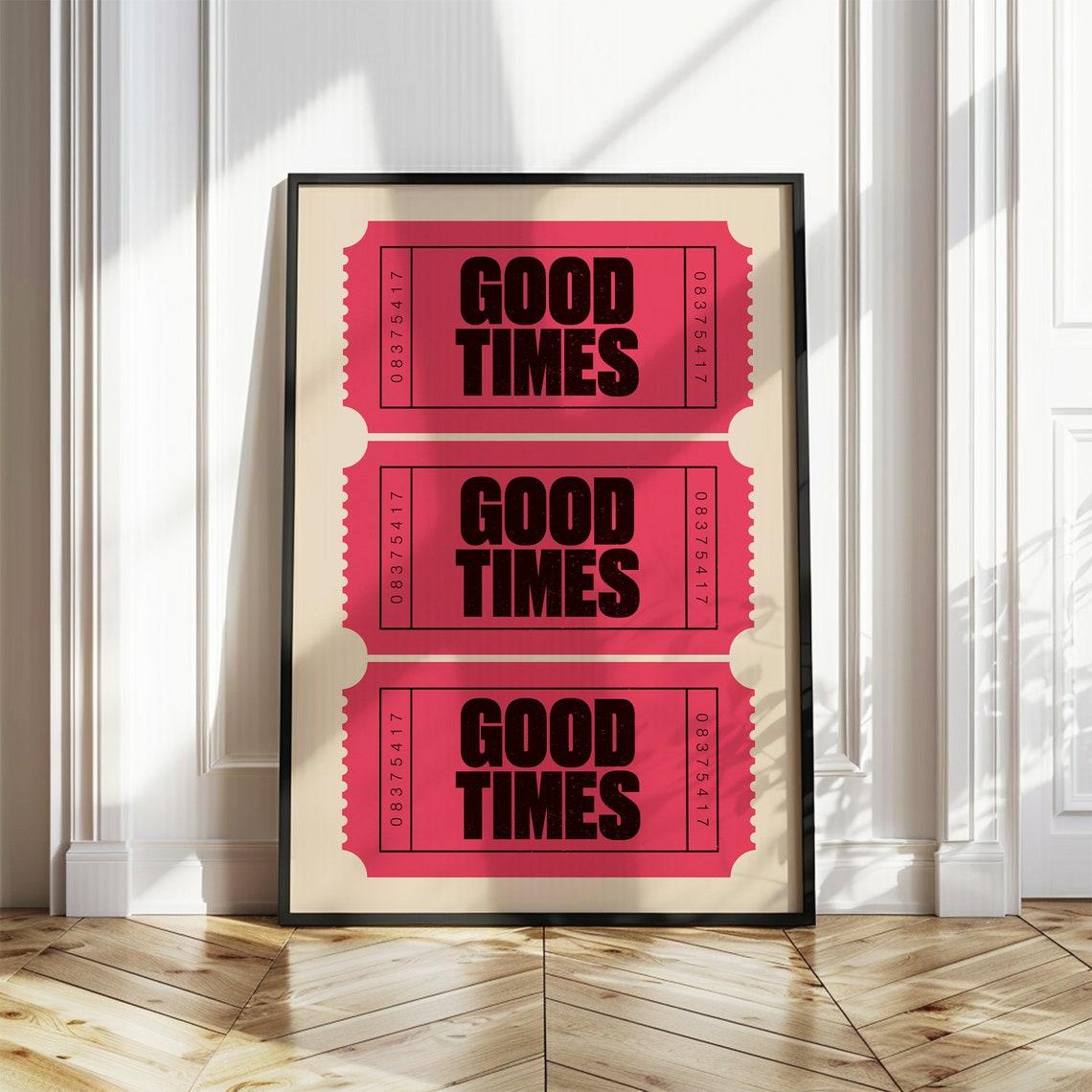 Good Times Red Ticket Retro Party Celebration Wall Decor Poster - Image 4