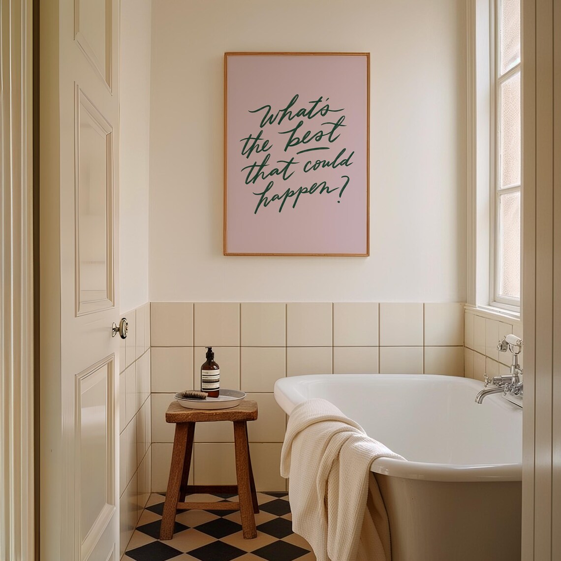 Positive Affirmation Inspirational Typography Home Decor