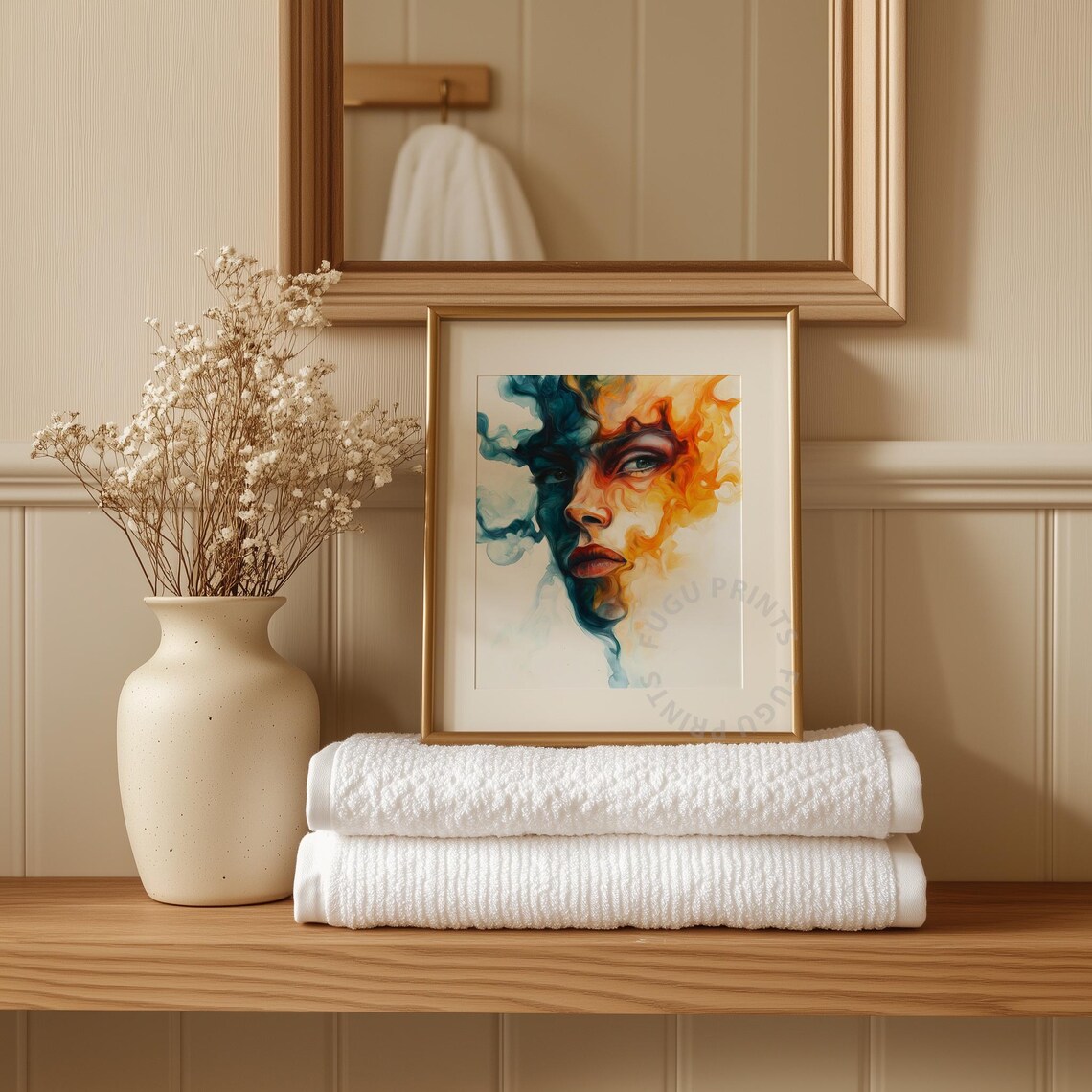 Duality Woman, Abstract Expressionism Art Print - Image 3
