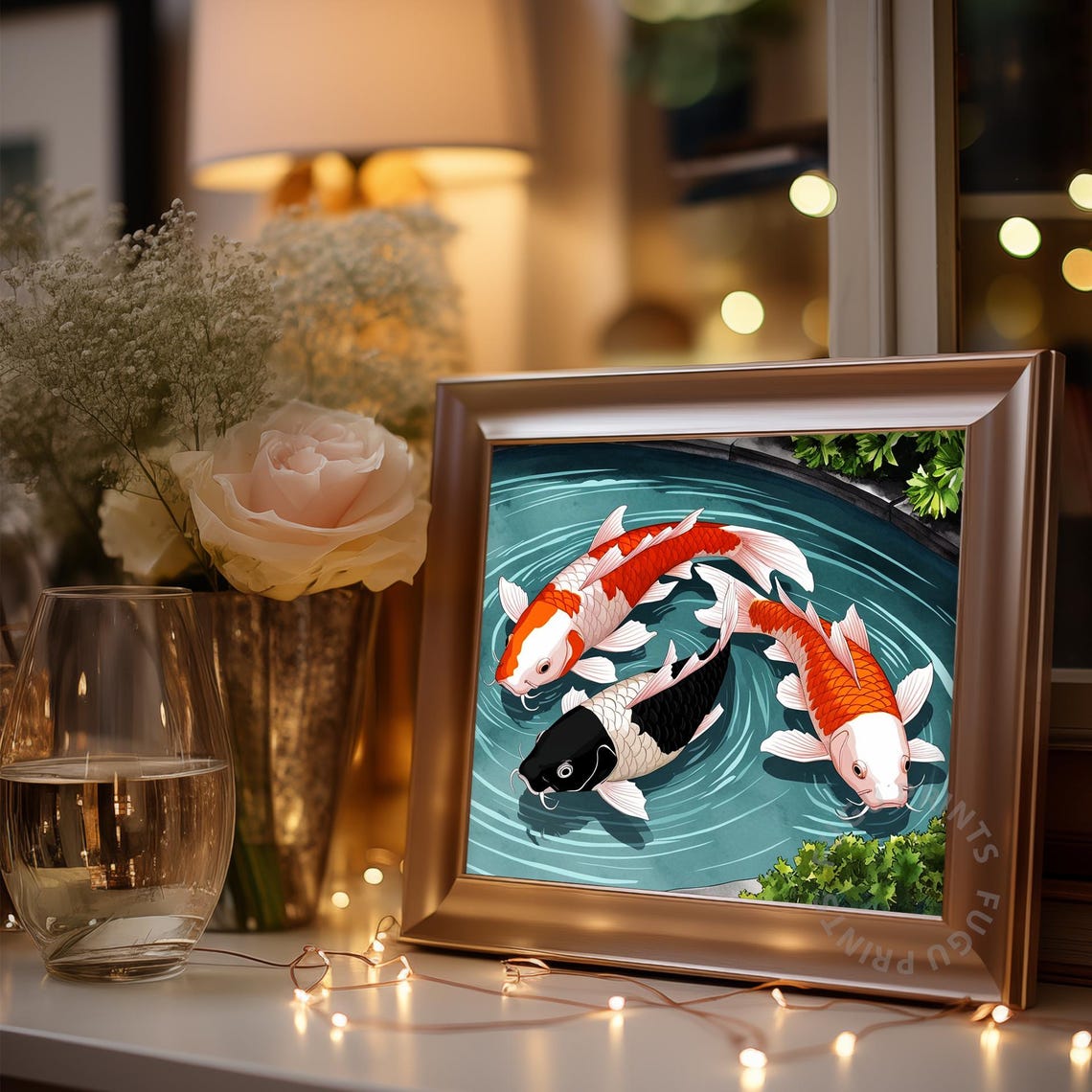 Koi Fish Japanese Zen Home Decor Art - Image 3