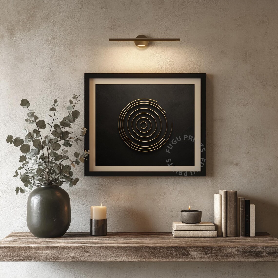Gold Spiral Minimalist Circle, Modern Abstract - Image 4