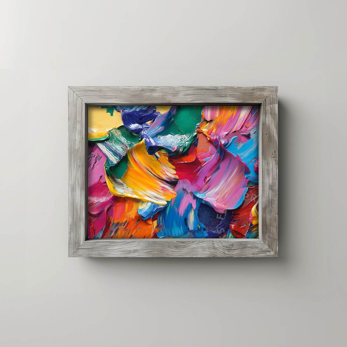 Abstract Impasto Texture Painting, Wall Art - Image 2