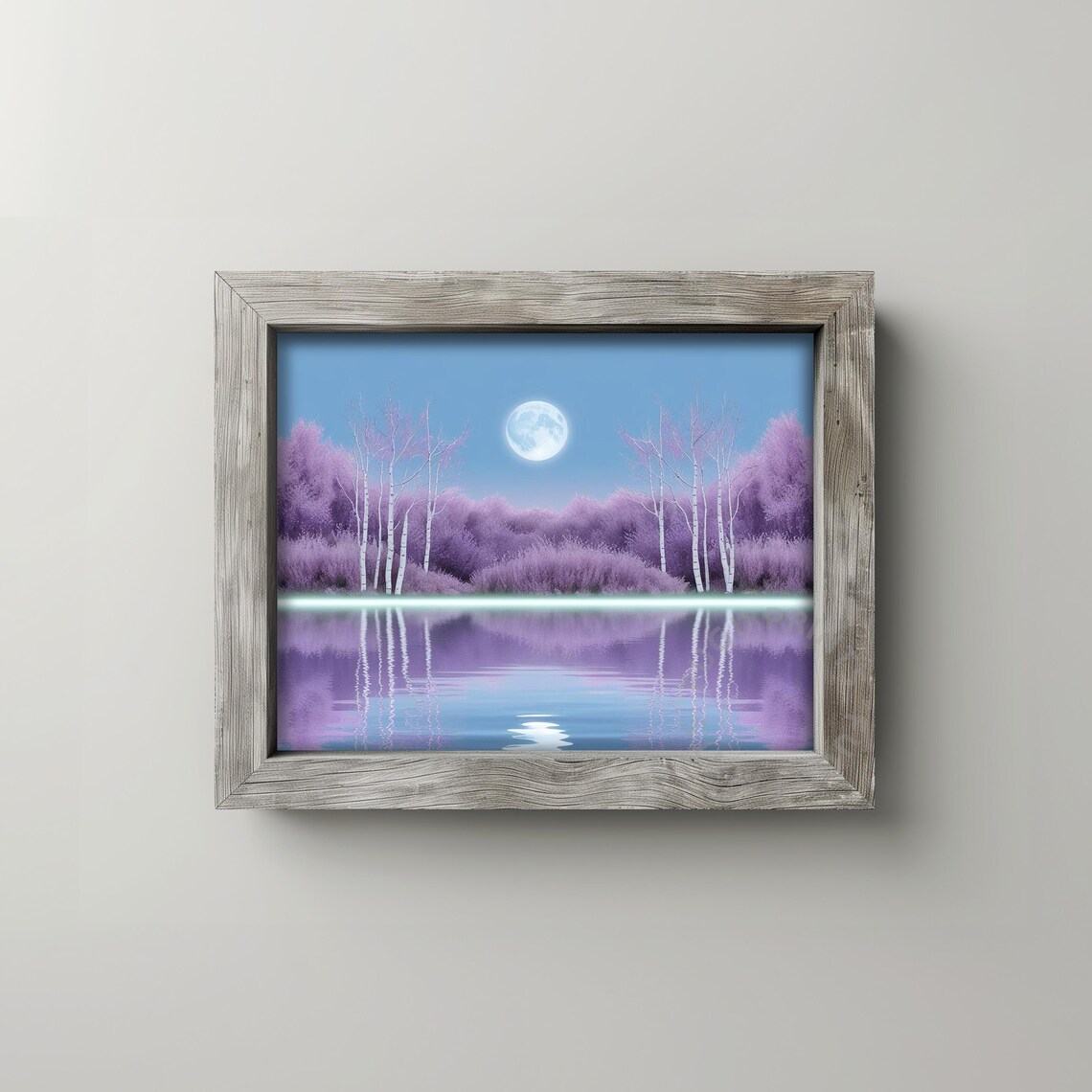 Lavender Moon Pastel Landscape Bedroom Decor - Image 2