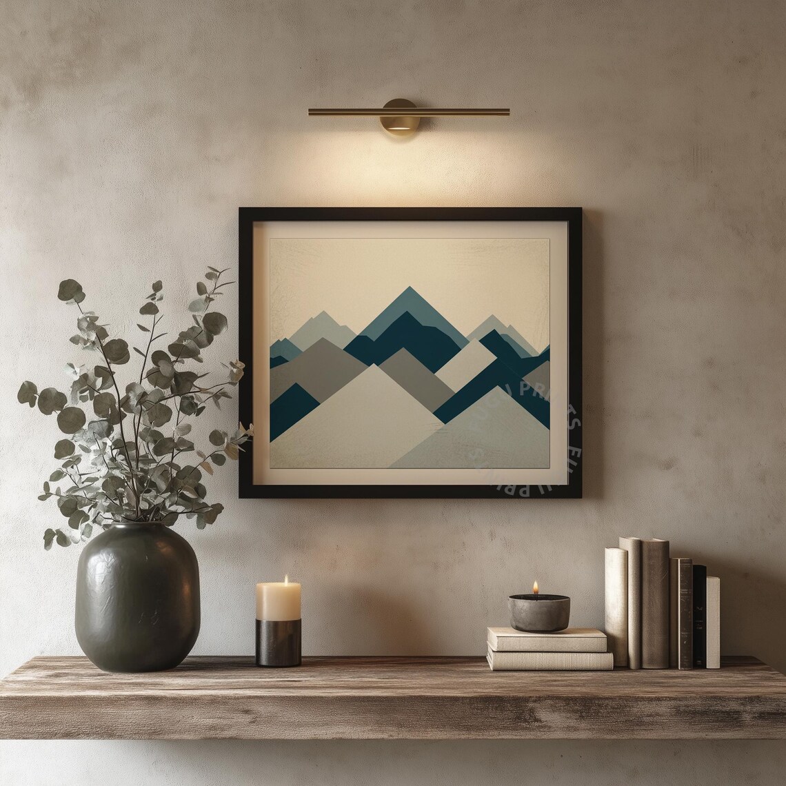Minimalist Mountain Geometric Art, Modern Decor - Image 4