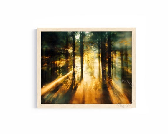 Golden Forest, Impressionistic Landscape Art Print