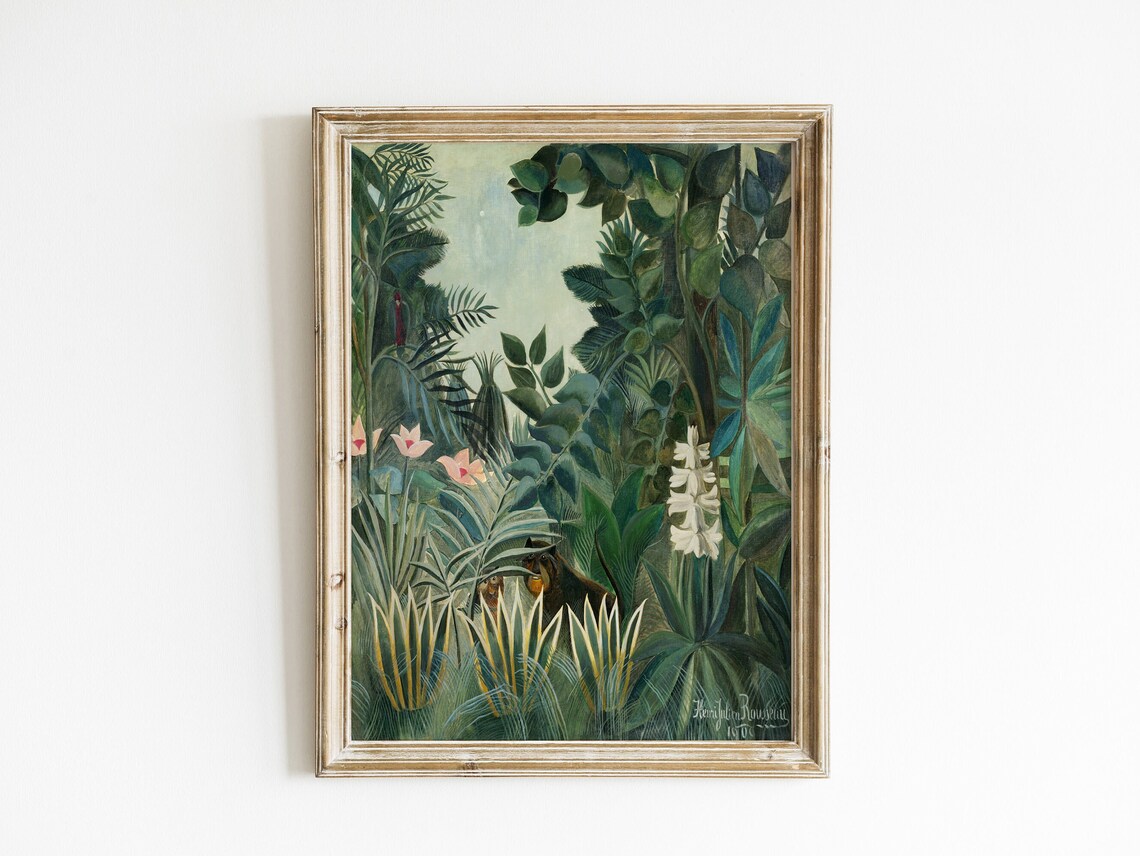 The Equtorial Jungle, Henri Rousseau Botanical Art Print