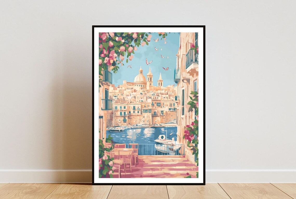 Valletta Malta Travel Poster