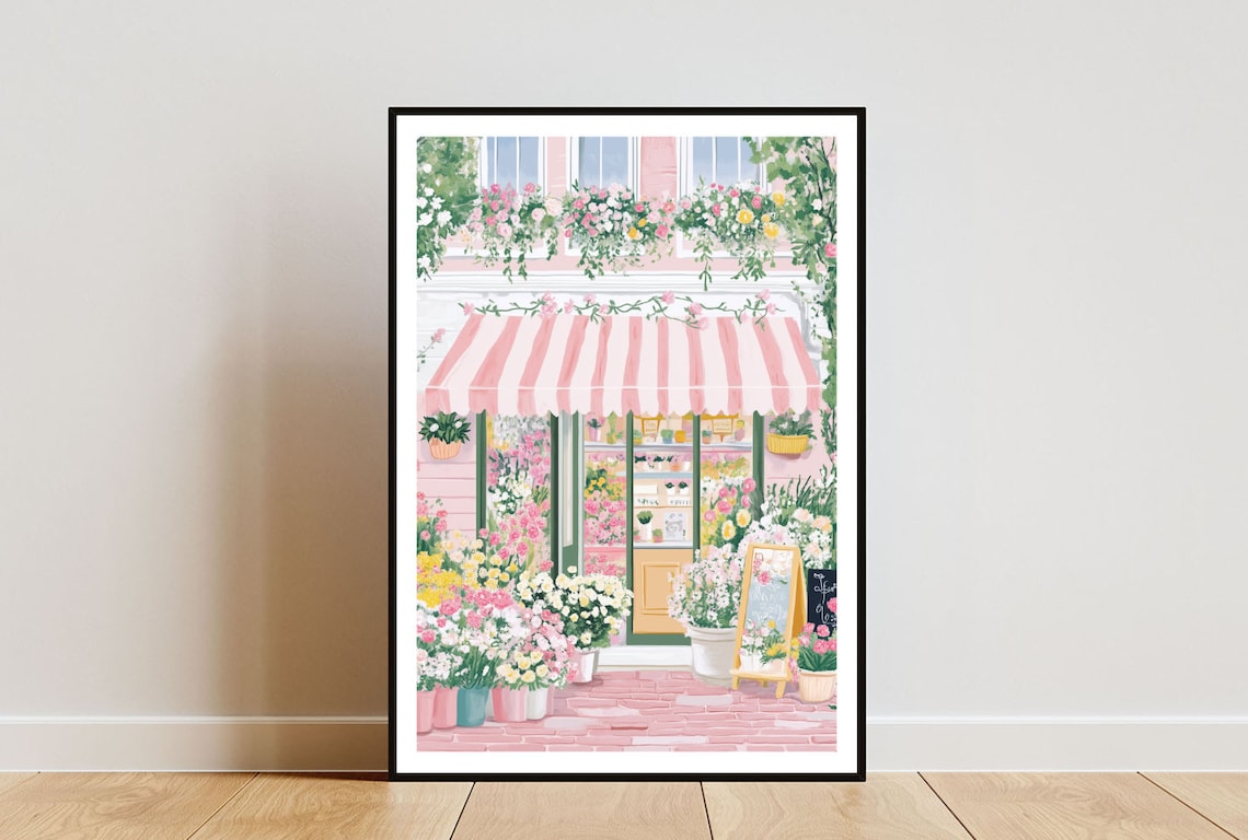 Florist Retro Pastel Flower Art Print