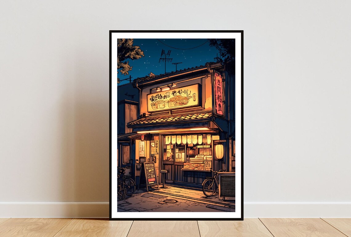 Japanese Ramen Shop Retro Japan Art Print