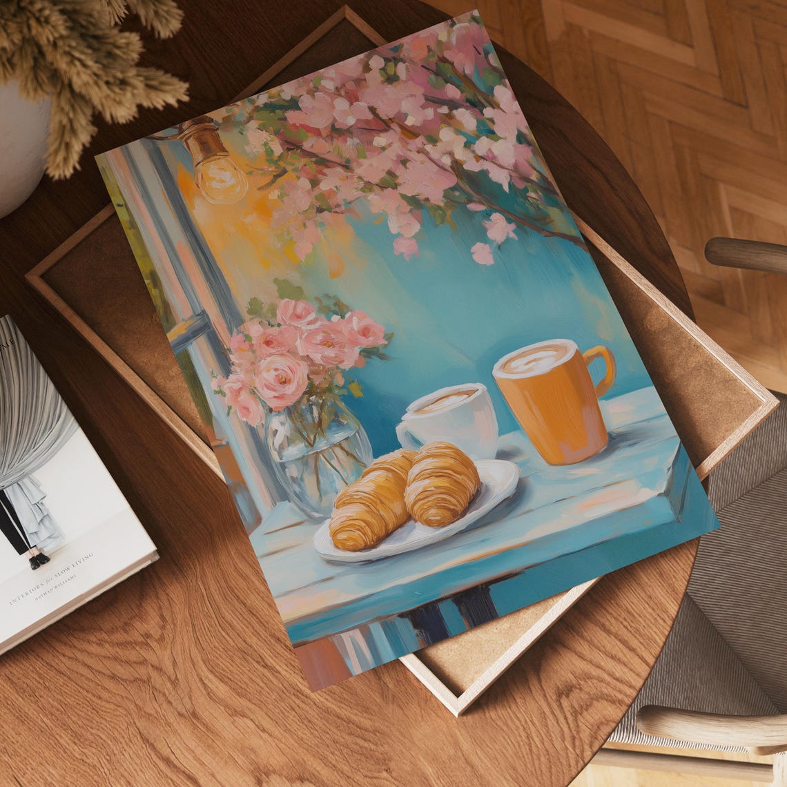 Parisian Caf Art Print, French Nursery Kitchen Art - Image 2