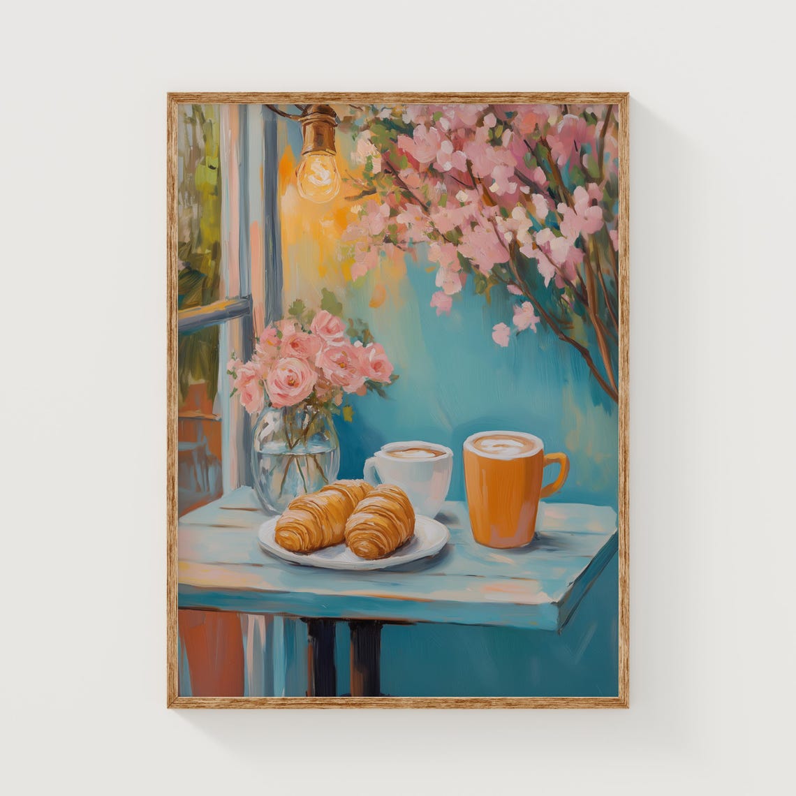 Parisian Caf Art Print, French Nursery Kitchen Art