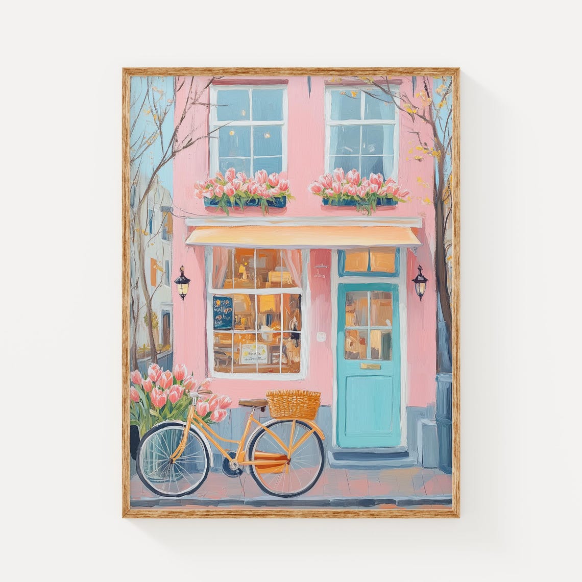 Amsterdam Cafe Art Print, Whimsical Nursery Decor