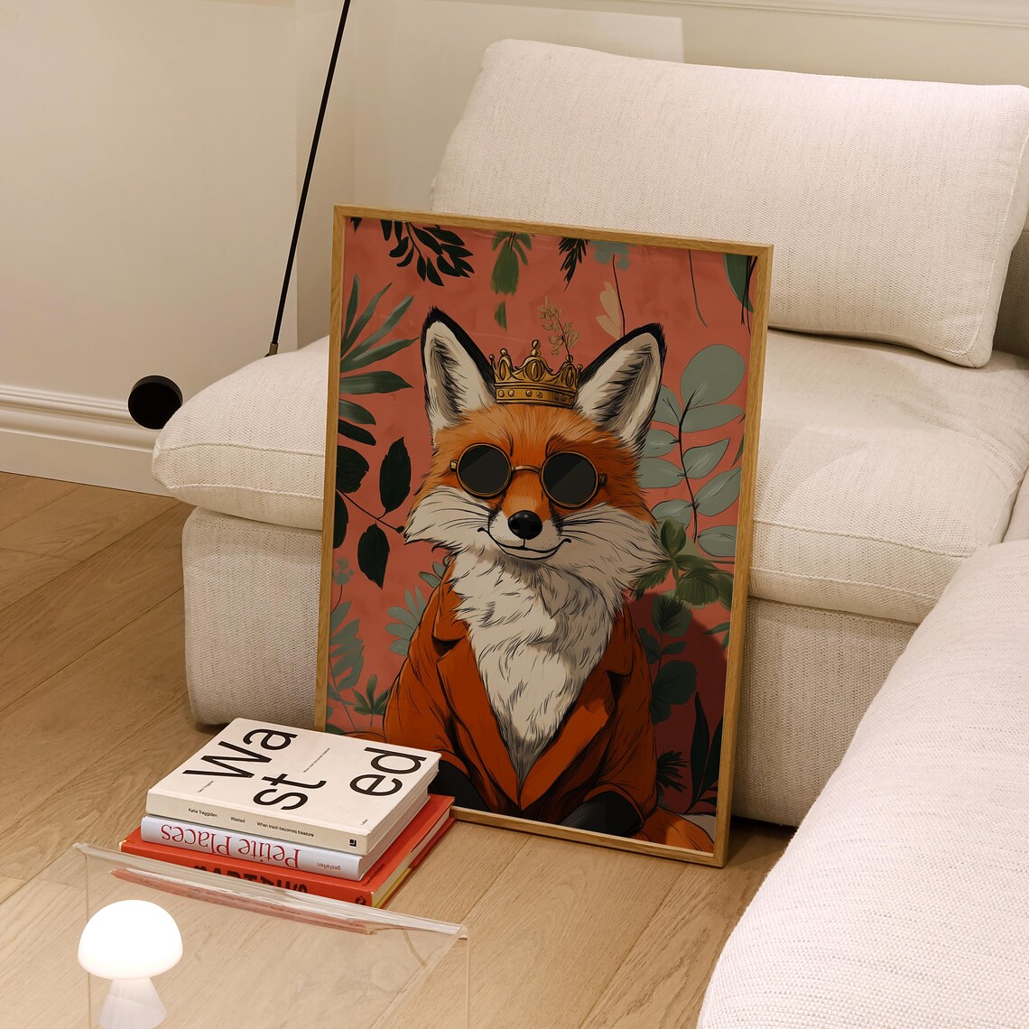 Royal Fox Art Print, Quirky Humorous Maximalist - Image 3