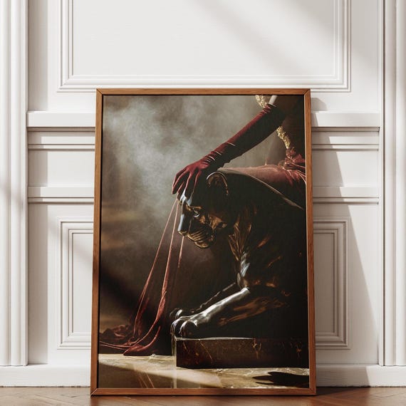 Luxury Panther Wall Art Dark Feminine Power Decor Elegant Woman Poster Regal