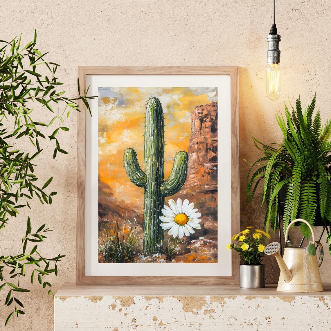 Cactus Photography Prints Mexican Art Colorful Wall Botanical Boho Decor Maximalist Print