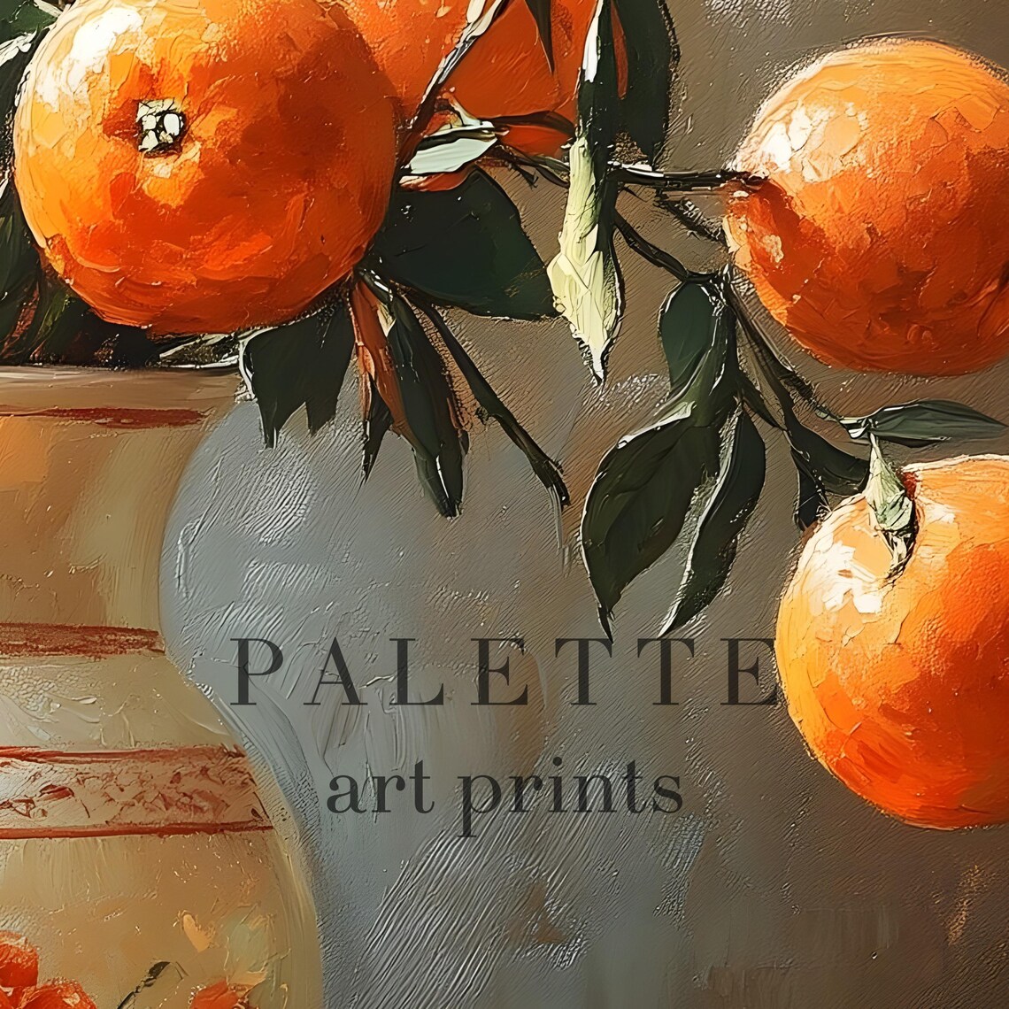 Bright Orange Still Life Citrus Fruit Sunlit Kitchen Art Print - Image 2