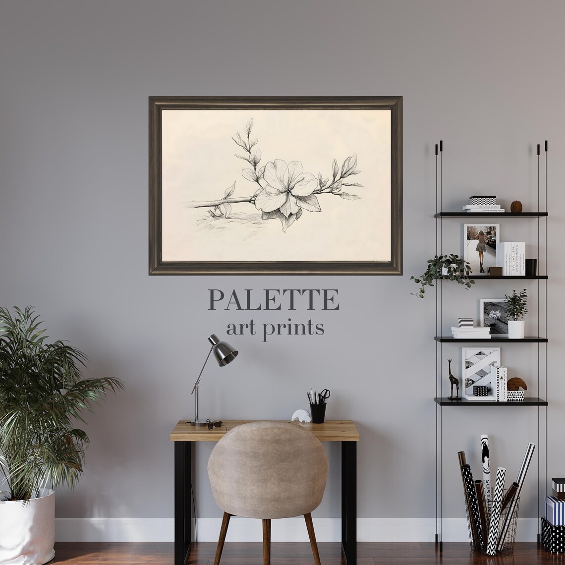 Single Bloom Minimalist Floral Art Print - Image 2