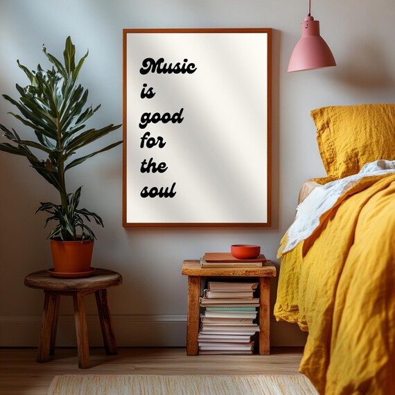 Music Is Good For The Soul, Retro Music Lover Gift