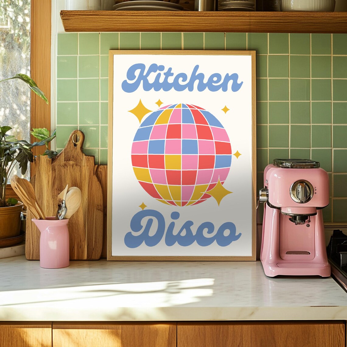 Kitchen Disco Retro Poster, Gift for Music Lover - Image 2