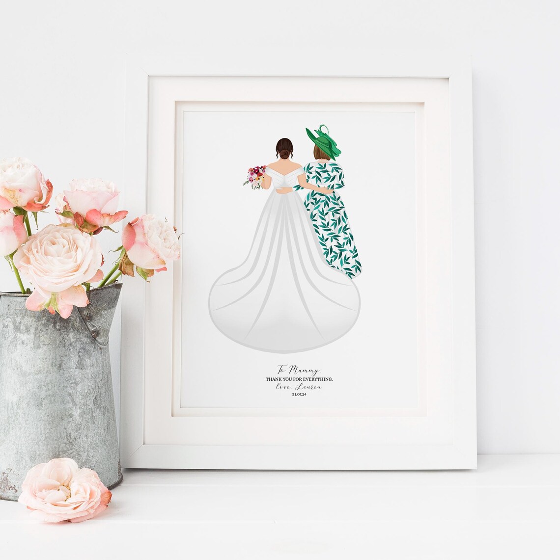 Mother Of The Bride Personalized Custom Wedding Portrait Poster - Image 5