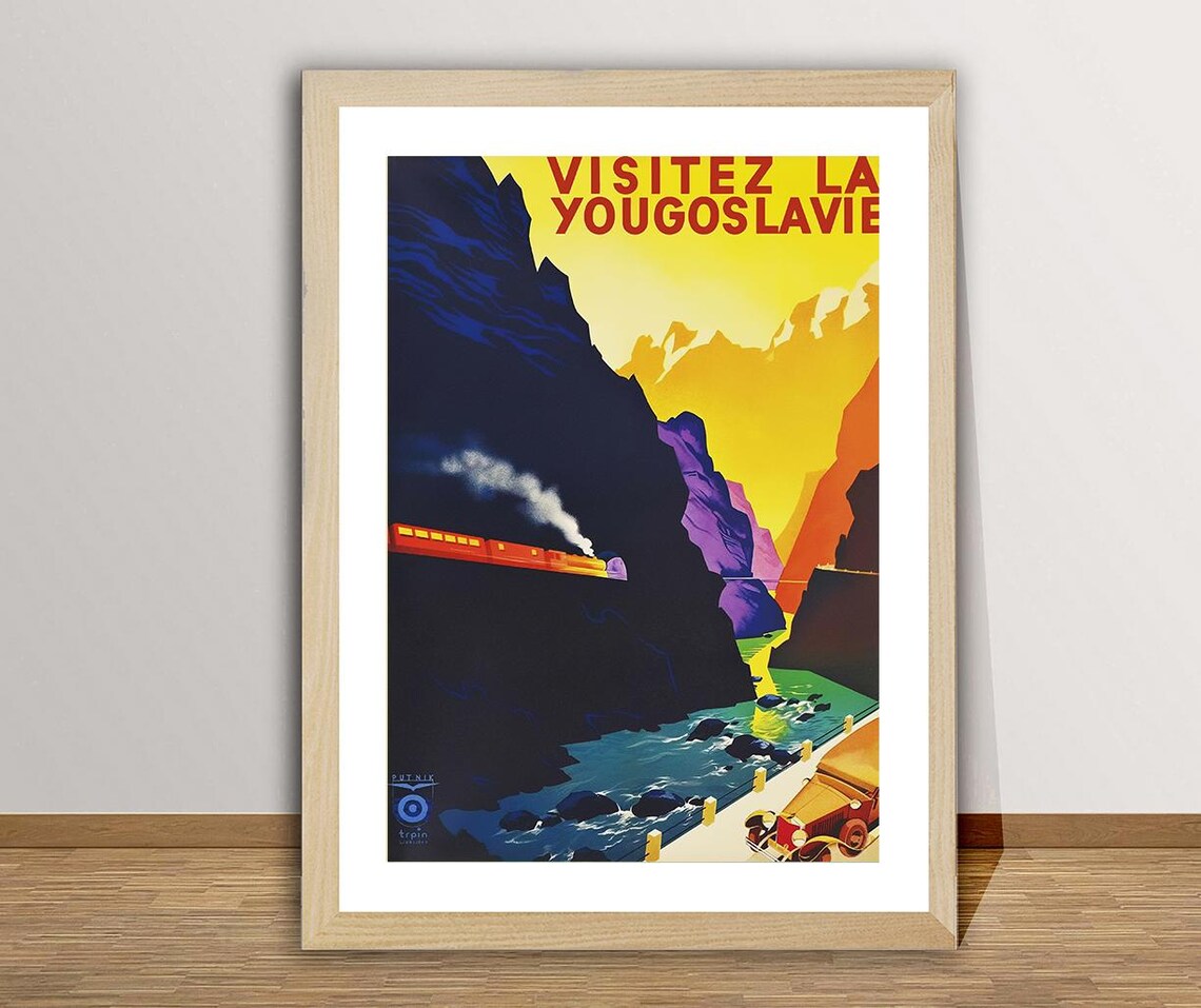 Visitez La Yougoslavie Vintage Travel Poster