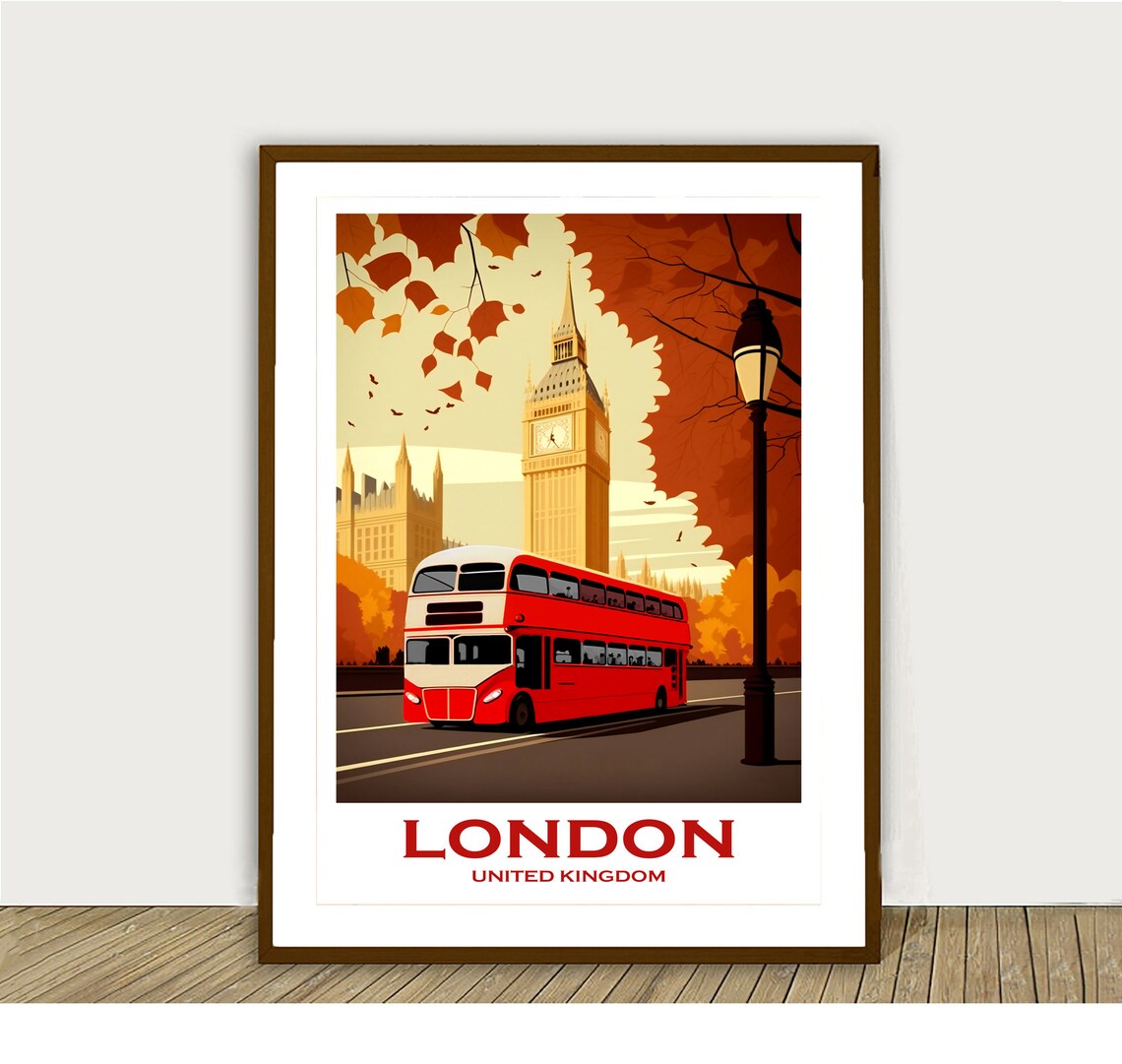 London United Kingdom Travel Poster, Travel Poster - Image 2