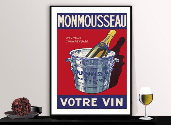 Monmousseau Votre Vin Vintage Fooddrink Poster Poster Paper Or Print Gift Idea