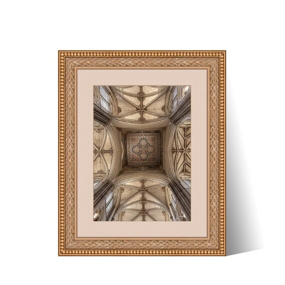 Gothic Cathedral Ceiling Print Medieval Architecture Photography Wall Art