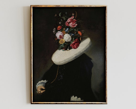 Dark Academia Vintage Poster, Retro 70s Art Print