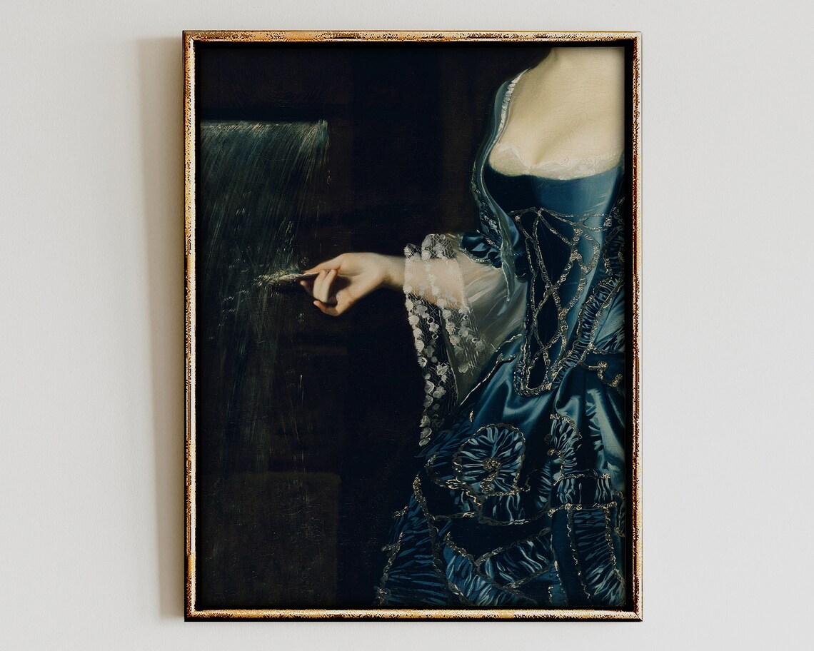 Eclectic Wall Portrait, Vintage Baroque Art Print