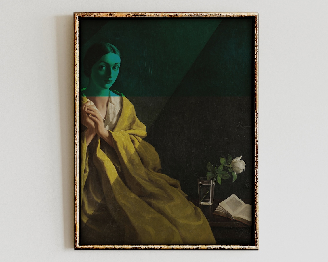 Moody Vintage Victorian Portrait Art Print
