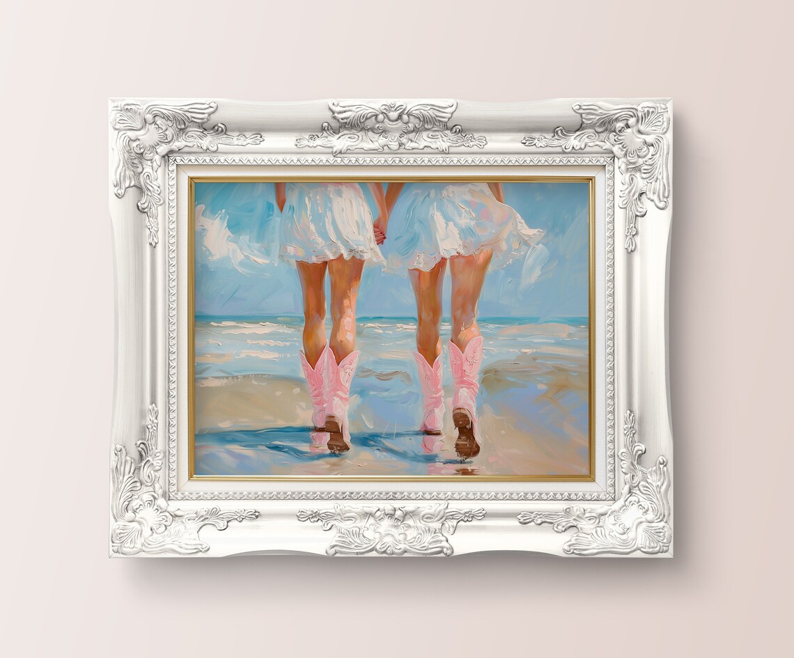 Coastal Cowgirl Dorm Room Art Print, Preppy Boho - Image 2