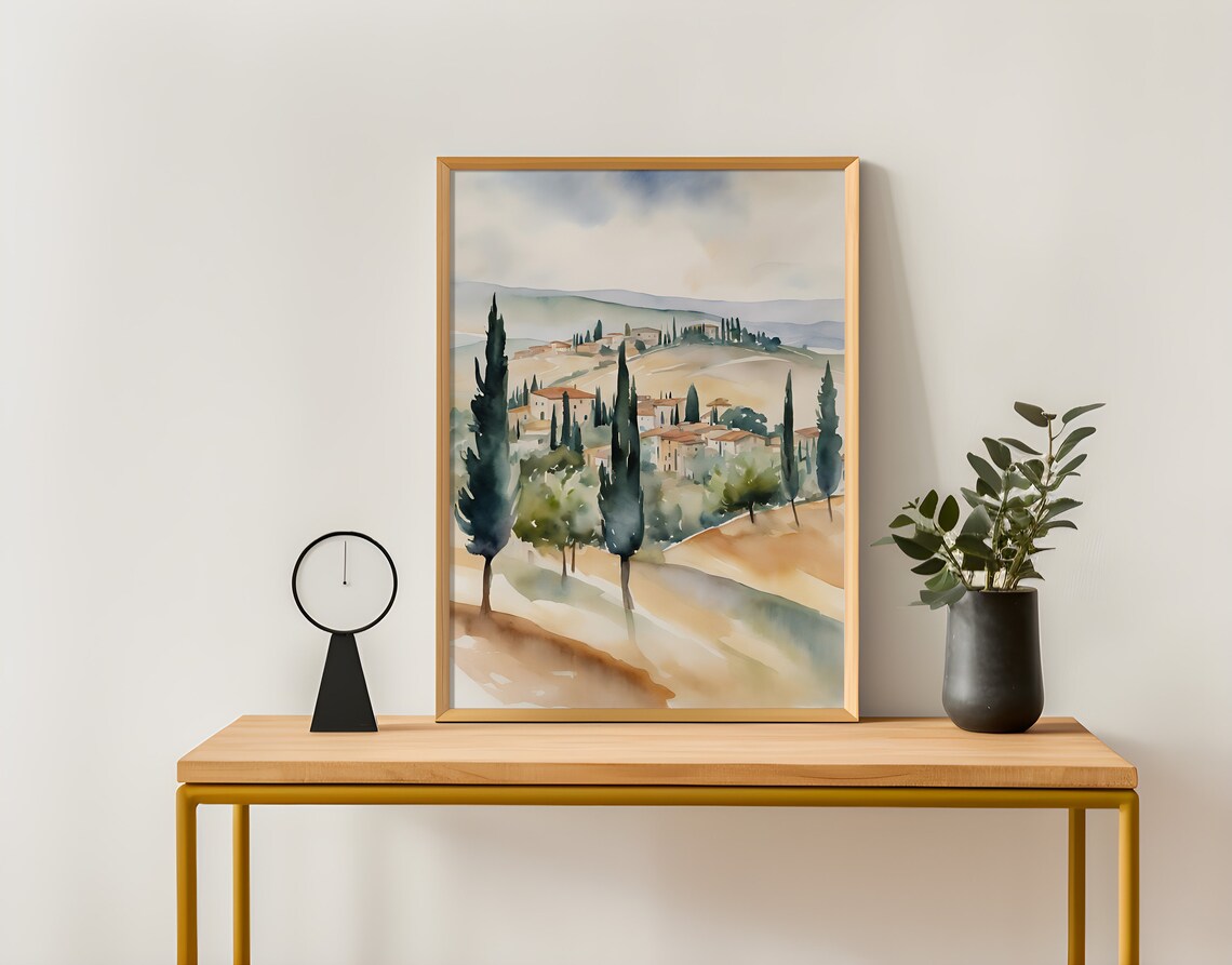 Tuscany Watercolor Print, Italy Travel Poster - Image 3
