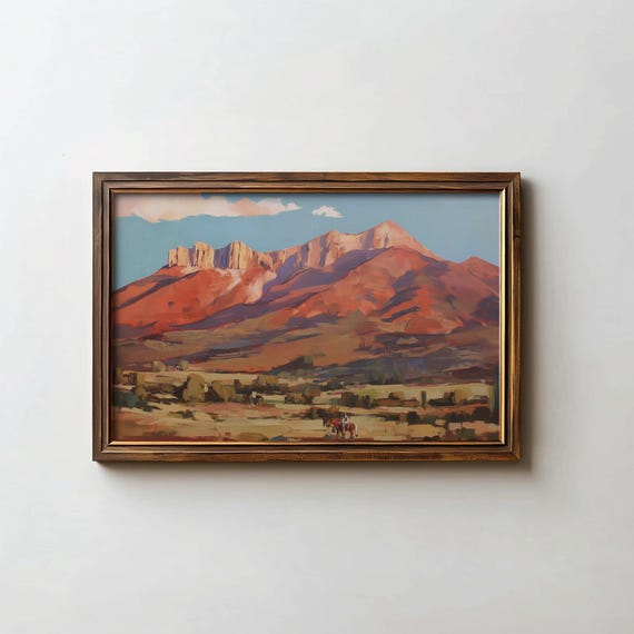 Desert Southwestern Artwork, Cactus Landscape Print