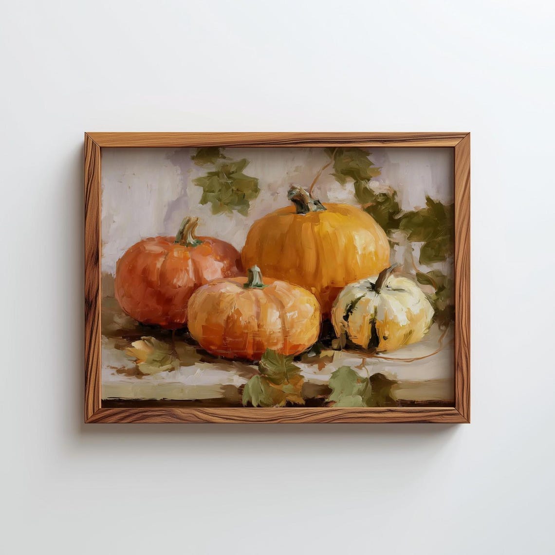 Pumpkin Print Fall Art Cottagecore Autumn Wall Digital Download