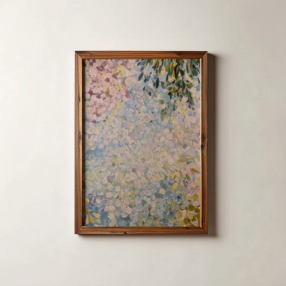 Abstract Contemporary Blue Colors Oil Painting Colorful Modern Wall Art Digital Download