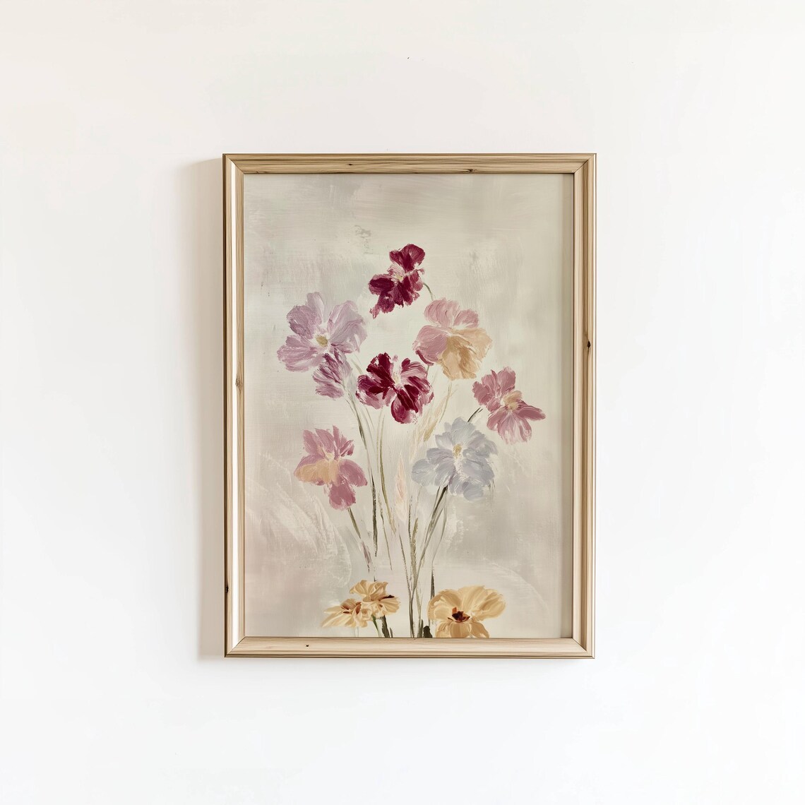 Vintage Floral Print, Cottagecore Flowers Art Print