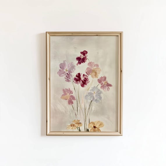 Vintage Floral Print, Cottagecore Flowers Art Print