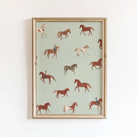 Minimalist Horse Poster Print