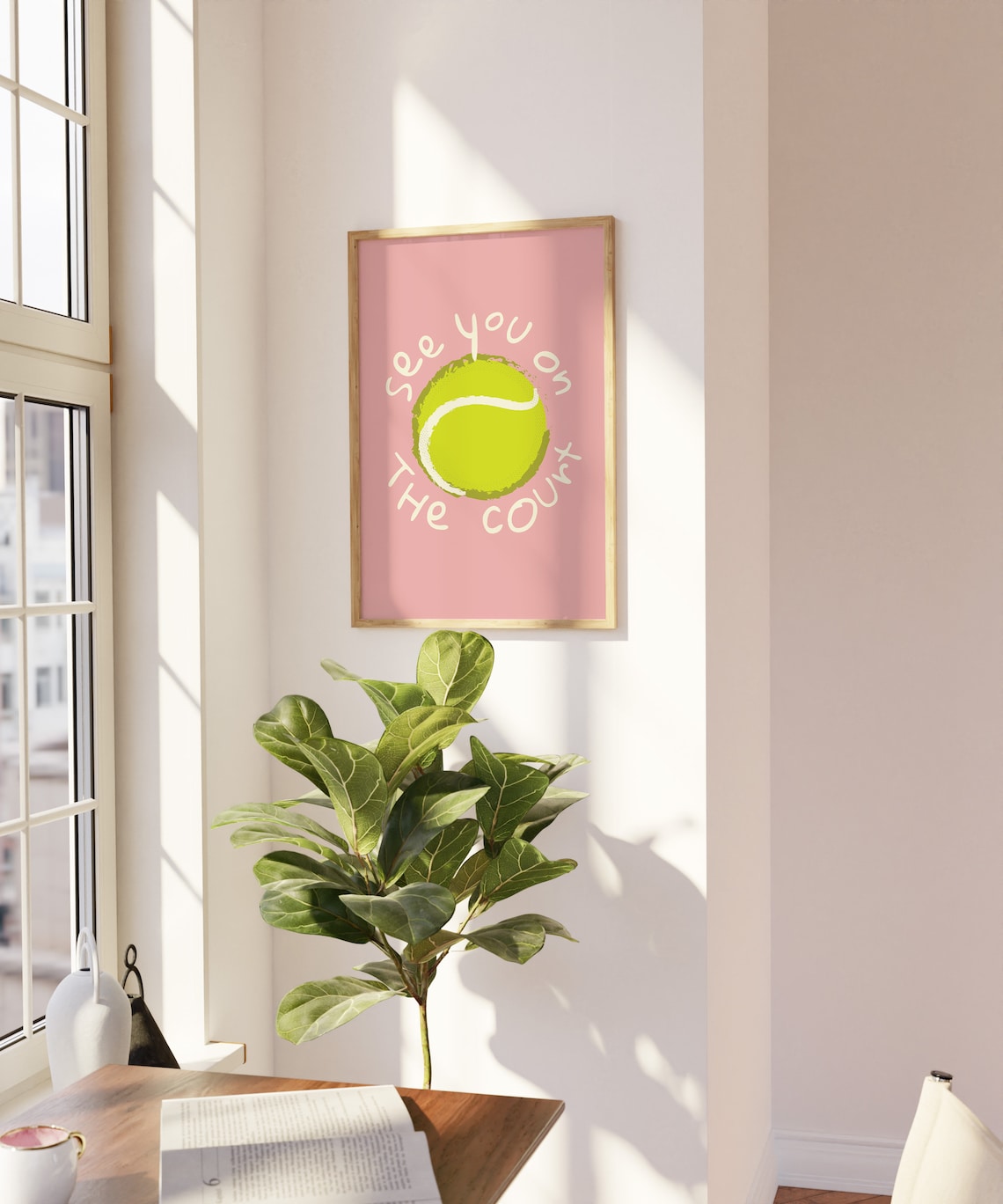 Tennis Ball Print, Country Club Aesthetic Poster - Image 2