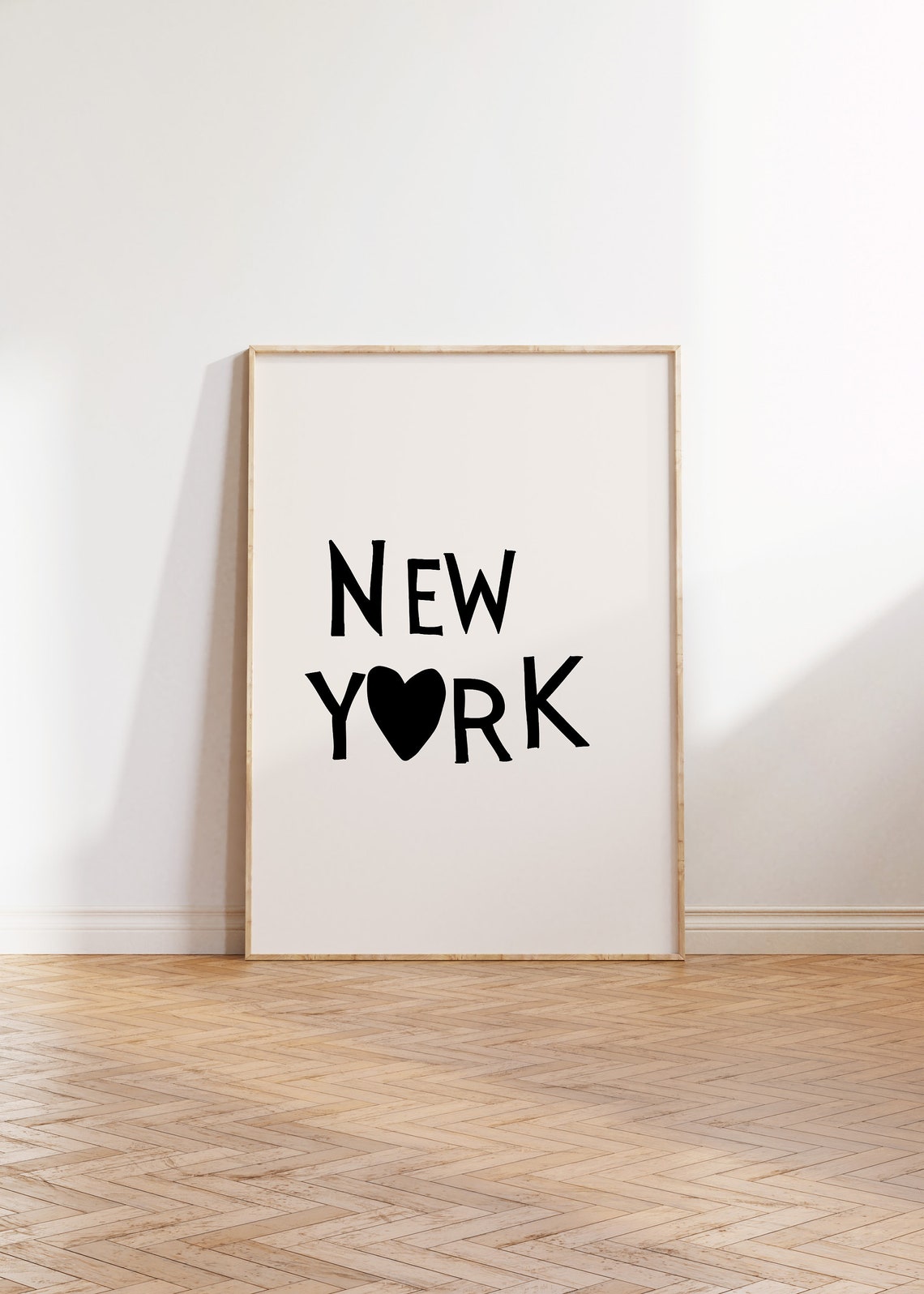 New York City Heart Typography Trendy Minimalist Love Decor Print - Image 3