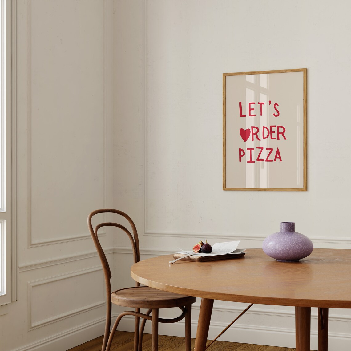 Lets Order Pizza Aesthetic Kitchen Art Print - Image 3