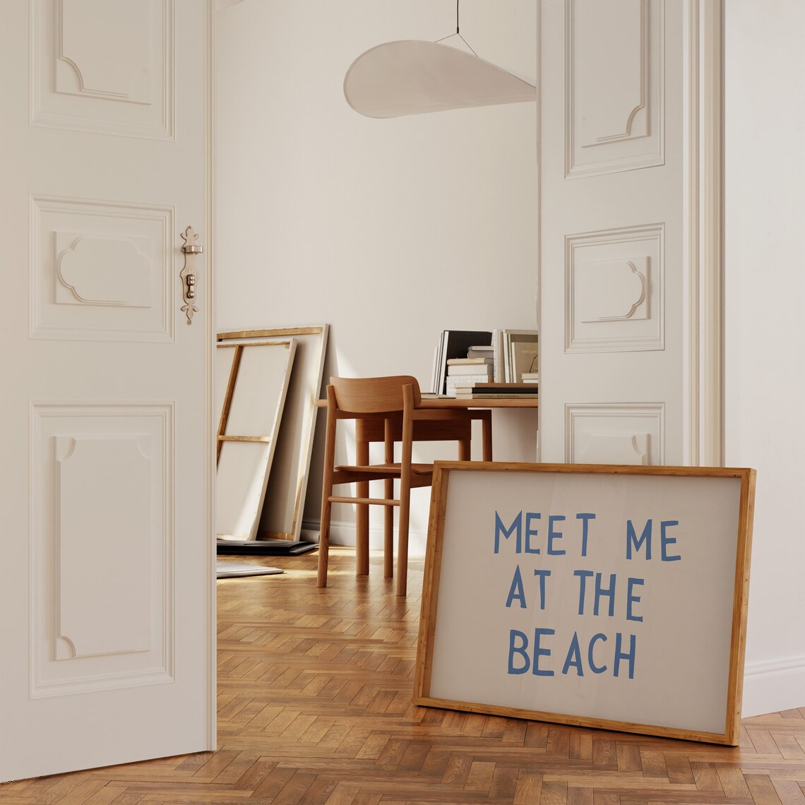 Meet Me At The Beach, Coastal Typography Art Print - Image 2